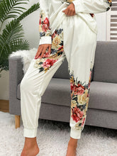 Load image into Gallery viewer, Printed Round Neck Top and Pants Lounge Set