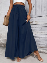 Load image into Gallery viewer, Honey Tied High Waist Wide Leg Pants