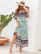 Load image into Gallery viewer, Floral Flounce Sleeve Midi Dress