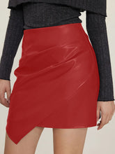 Load image into Gallery viewer, Ruched Mini Skirt with Zipper