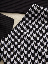 Load image into Gallery viewer, Off-Shoulder Long Sleeve Top and Houndstooth Skirt Set