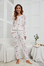 Load image into Gallery viewer, Flamingo Long Sleeve Top and Pants Lounge Set
