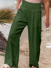 Load image into Gallery viewer, Full Size Smocked Waist Wide Leg Pants