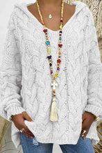 Load image into Gallery viewer, Cable-Knit Hooded Sweater