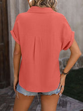 Load image into Gallery viewer, Textured Pocketed Button Up Shirt