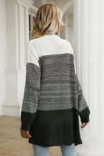 Load image into Gallery viewer, Color Block Chunky Knit Sweater Cardigan