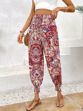 Load image into Gallery viewer, Tied Printed High Waist Pants