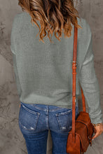 Load image into Gallery viewer, Dropped Shoulder Ribbed Trim Knit Top