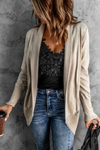 Load image into Gallery viewer, Long Sleeve Ribbed Hem Open Front Longline Cardigan