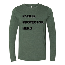 Load image into Gallery viewer, Father Protector Hero Long Sleeve Tee