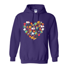 Load image into Gallery viewer, Teacher Heart Hoodie
