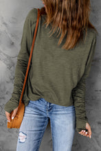 Load image into Gallery viewer, Thumbhole Long Sleeve Round Neck Top