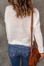 Load image into Gallery viewer, Dropped Shoulder Ribbed Trim Knit Top