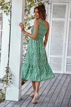 Load image into Gallery viewer, Ditsy Floral Smocked One-Shoulder Dress
