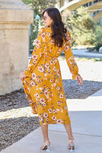 Load image into Gallery viewer, Double Take Full Size Floral Tie Back Flounce Sleeve Dress