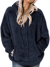 Load image into Gallery viewer, Drawstring Teddy Hoodie with Pocket