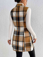 Load image into Gallery viewer, Plaid Lapel Collar Vest
