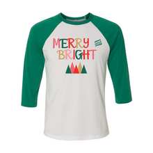 Load image into Gallery viewer, Merry & Bright Unisex Raglan T-Shirt
