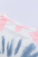 Load image into Gallery viewer, Tie-Dye Boat Neck Batwing Sleeve Tee