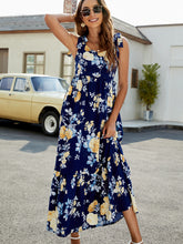 Load image into Gallery viewer, Floral Tie-Shoulder Sleeveless Dress