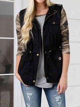 Load image into Gallery viewer, Drawstring Waist Vest with Pockets
