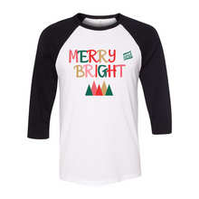 Load image into Gallery viewer, Merry & Bright Unisex Raglan T-Shirt