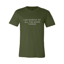 Load image into Gallery viewer, Worthy of All The Good Things Jersey Tee