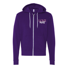 Load image into Gallery viewer, Love More Zip Up Hoodie