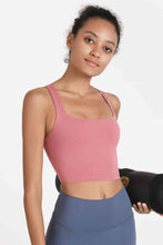 Load image into Gallery viewer, Crisscross Open Back Cropped Sports Cami