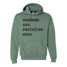 Load image into Gallery viewer, Husband Dad Protector Hero Hoodie