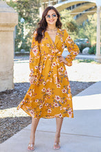 Load image into Gallery viewer, Double Take Full Size Floral Tie Back Flounce Sleeve Dress