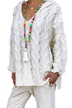 Load image into Gallery viewer, Cable-Knit Hooded Sweater