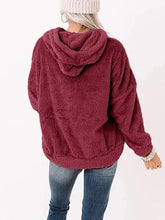 Load image into Gallery viewer, Drawstring Teddy Hoodie with Pocket