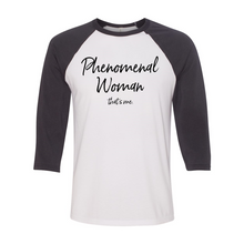 Load image into Gallery viewer, Phenomenal Woman Unisex Raglan T-Shirt