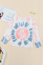 Load image into Gallery viewer, Tie-Dye Boat Neck Batwing Sleeve Tee