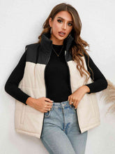 Load image into Gallery viewer, Two-Tone Zip-Up Vest