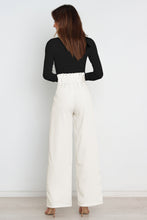 Load image into Gallery viewer, Tie Front Paperbag Wide Leg Pants