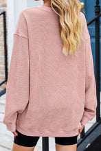 Load image into Gallery viewer, Heart Round Neck Dropped Shoulder Sweatshirt