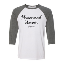 Load image into Gallery viewer, Phenomenal Woman Unisex Raglan T-Shirt