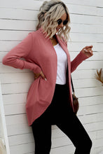 Load image into Gallery viewer, Long Sleeve Ribbed Hem Open Front Longline Cardigan