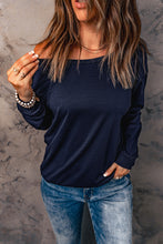 Load image into Gallery viewer, Boat Neck Long Sleeve Sweatshirt