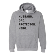 Load image into Gallery viewer, Husband Dad Protector Hero Hoodie