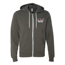 Load image into Gallery viewer, Love More Zip Up Hoodie