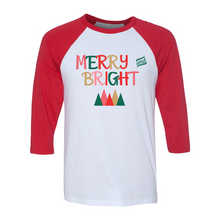 Load image into Gallery viewer, Merry & Bright Unisex Raglan T-Shirt