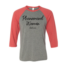 Load image into Gallery viewer, Phenomenal Woman Unisex Raglan T-Shirt