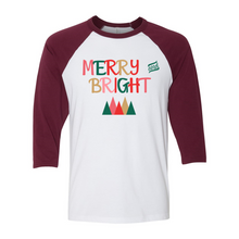 Load image into Gallery viewer, Merry & Bright Unisex Raglan T-Shirt
