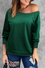 Load image into Gallery viewer, Boat Neck Long Sleeve Sweatshirt