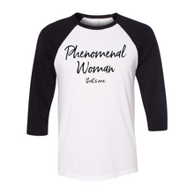 Load image into Gallery viewer, Phenomenal Woman Unisex Raglan T-Shirt