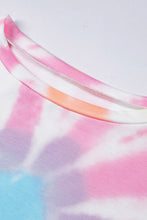 Load image into Gallery viewer, Tie-Dye Boat Neck Batwing Sleeve Tee