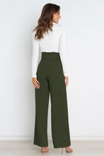 Load image into Gallery viewer, Tie Front Paperbag Wide Leg Pants